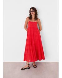 Whistles - Cotton Tiered Maxi Sun Dress - Lyst