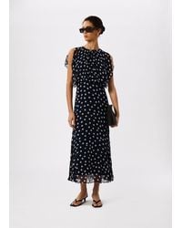 Whistles - Polka Dot Print Midi Dress - Lyst