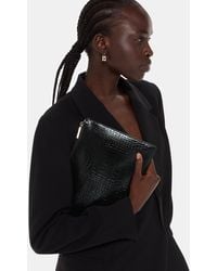 Whistles - Shiny Croc Medium Clutch - Lyst