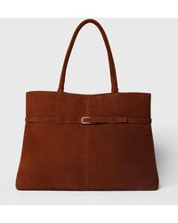 Whistles - Noelle Suede Buckle Tote Bag - Lyst