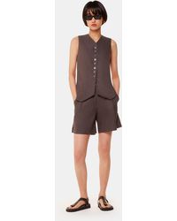 Whistles - Mila Linen Blend Short - Lyst