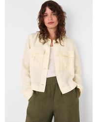 Whistles - Abby Linen Casual Jacket - Lyst