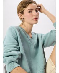 Whistles - Cotton V Neck Relaxed Knit - Lyst