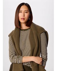 Whistles - Stripe Crew Neck Pocket Top - Lyst