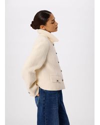 Whistles - Petite Cropped Boucle Jacket - Lyst