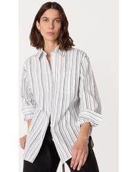 Whistles - Mixed Stripe Oversized Shirt - Lyst