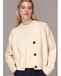 Whistles - Karine Rib Detail Cardigan - Lyst
