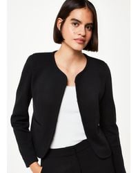 Whistles - Collarless Jersey Jacket - Lyst