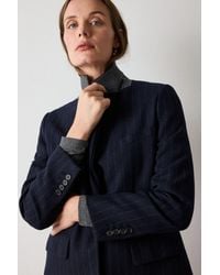 Whistles - Pinstripe Wool Blend Blazer - Lyst