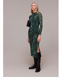 Whistles - Night Cat Print Mesh Skirt - Lyst