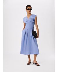 Whistles - Panel Linen Blend Dress - Lyst