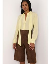 Whistles - Tie Detail Classic Shirt - Lyst