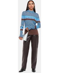 Whistles - Stripe Sparkle High Neck Knit - Lyst