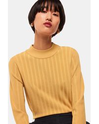 Whistles - Ribbed Detail Crew Neck Knit - Lyst