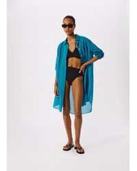 Whistles - Tie Front Beach Dress - Lyst