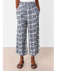Whistles - Hatch Squares Cropped Trouser - Lyst