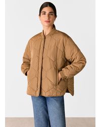 Whistles - Ida Short Quilted Coat - Lyst