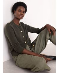 Whistles - Military Crew Neck Cardigan - Lyst