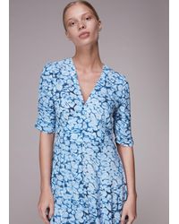 Whistles - Clouded Leopard Midi Dress - Lyst