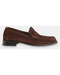 Whistles - Mora Suede Square Toe Loafer - Lyst