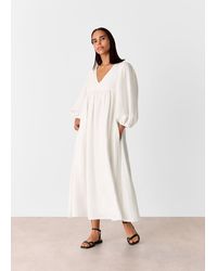 Whistles - Gloria Linen Blend Dress - Lyst