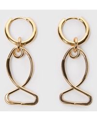 Whistles - Fish Outline Hoop Earring - Lyst