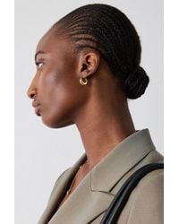 Whistles - Curved Huggie Hoop - Lyst