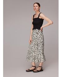 Whistles - Brushed Dalmatian Wrap Skirt - Lyst