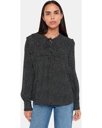 Whistles - Scattered Y Saskia Collar Top - Lyst