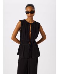 Whistles - Tie Front Beach Top - Lyst