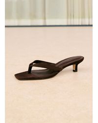 Whistles - Suede Toe Post Heeled Mule - Lyst