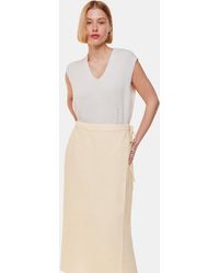 Whistles - Linen Wrap Midi Skirt - Lyst