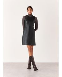 Whistles - Leather Shift Dress - Lyst