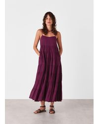 Whistles - Cotton Tiered Maxi Sun Dress - Lyst