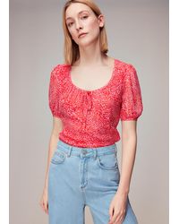 Whistles - Diagonal Leopard Top - Lyst