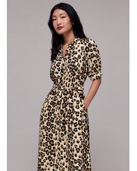 Whistles - Painted Leopard Shirt Dress - Lyst