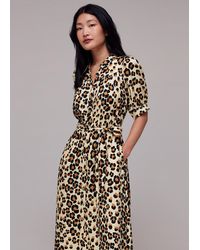 Whistles - Painted Leopard Shirt Dress - Lyst