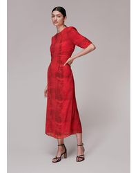 Whistles - Snake Animal Dobby Dress - Lyst