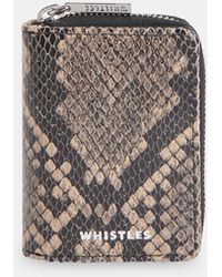 Whistles - Snake Print Leather Compact Purse - Lyst