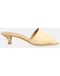 Whistles - Satin Slip On Heeled Mule - Lyst