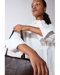 Whistles - Bib Detail Cotton Poplin Shirt - Lyst