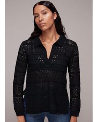 Whistles - Crochet Collar Detail Top - Lyst