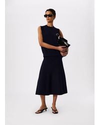 Whistles - Knitted Ribbed Midi Skirt - Lyst