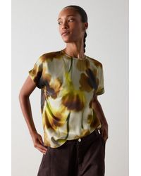 Whistles - Floral Stem Viscose Blouse - Lyst