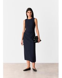 Whistles - Nora Textured Midi Dress - Lyst