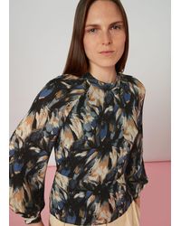 Whistles - Storm Floral Silk Blouse - Lyst