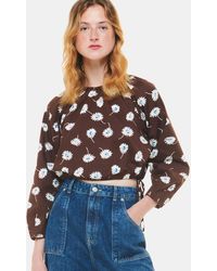 Whistles - Watercolour Daisy Poplin Top - Lyst