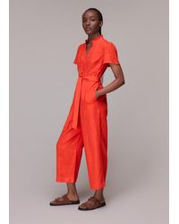 Whistles - Emmie Linen Jumpsuit - Lyst