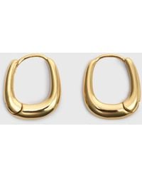 Whistles - Curved Square Huggie Hoop - Lyst