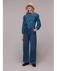 Whistles - Boho Frill Shoulder Jersey Top - Lyst